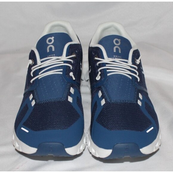 NIB ON CLOUD WOMEN'S CLOUD 5 RUNNING SHOES SNEAKERS DENIM WHITE NEW - Picture 4 of 6